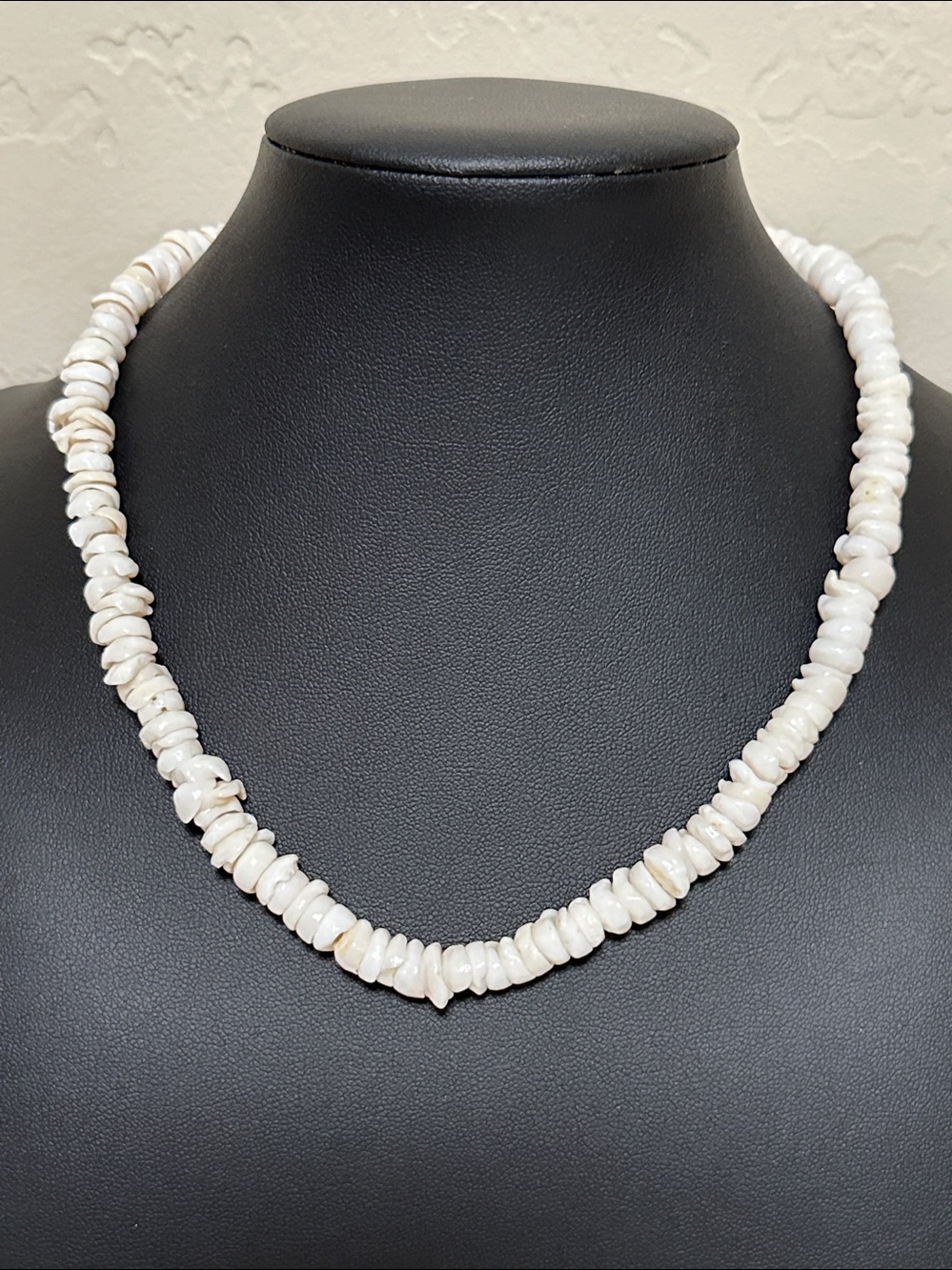 White Puka Shell Vintage Necklace